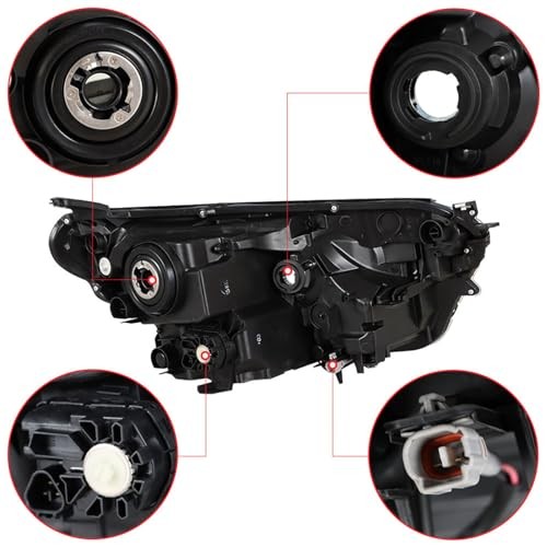 Driver & Passenger Side Headlights Assembly Left & Right Headlamps Assembly