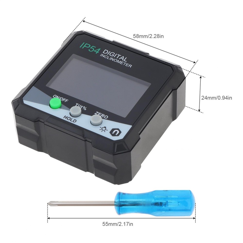 Digital Angle Gauge Magnetic Protractor Inclinometer Level Angle Finder