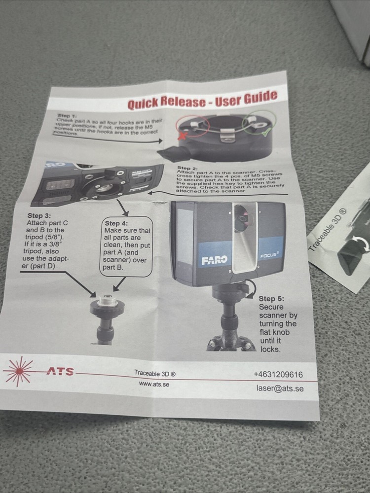 ATS TRACEABLE 3D QUICK RELEASE