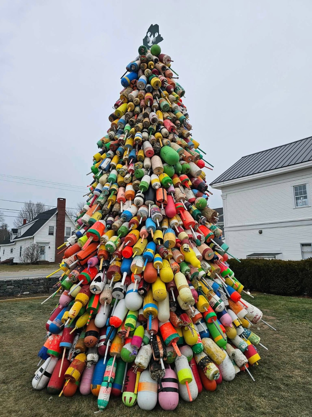 FREE SHIP 199 Maine Lobster BUOY nautical pot bouy float shore crab Lake CAPE