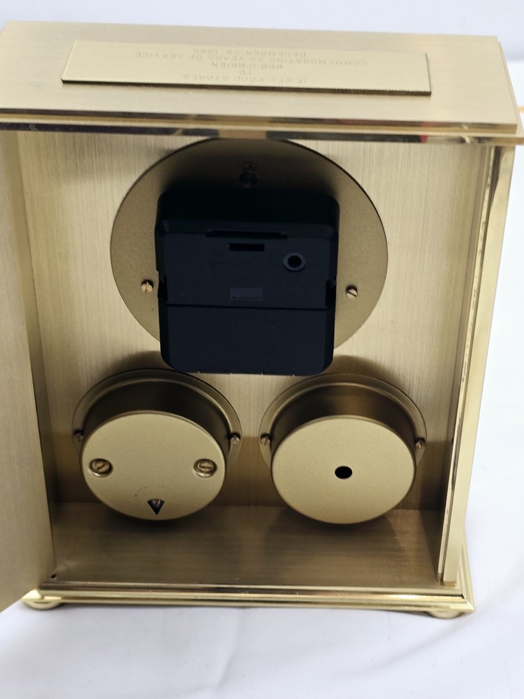 Boluva Brass Quartz Clock Temperature In Barometer
