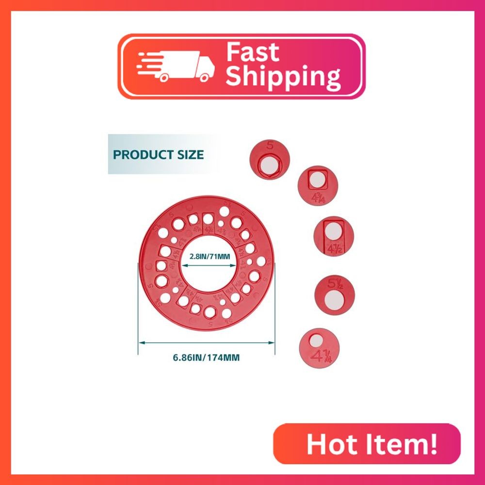 Wheel Bolt Pattern Measuring Tool，Trailer Bolt Pattern Template，5 Lug Measuring