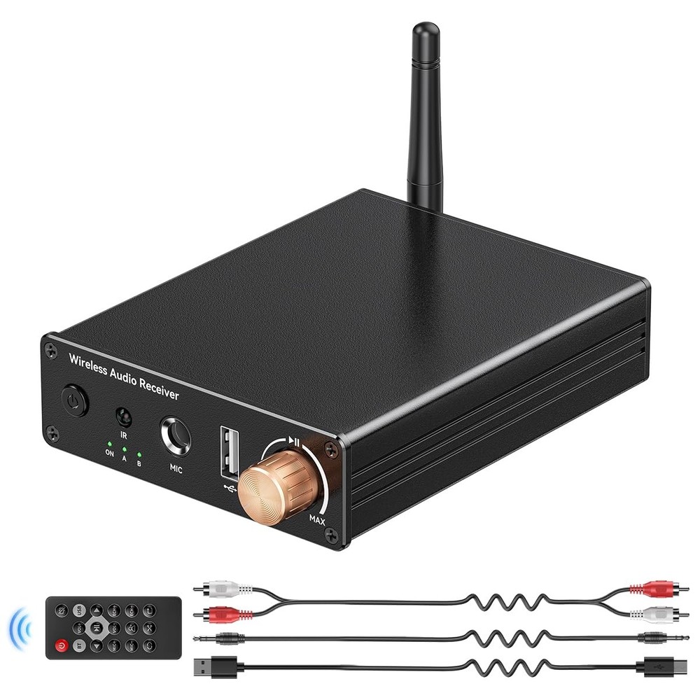 [Upgraded] Bluetooth 6.0 Receiver,Wireless Bluetooth Long Range Low Latency f...