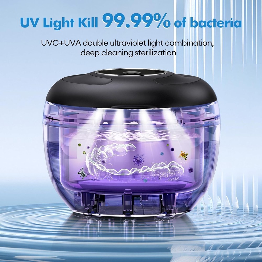 Effortless Ultrasonic Cleaning Machine - 45kHz Technology for Nightguards & More