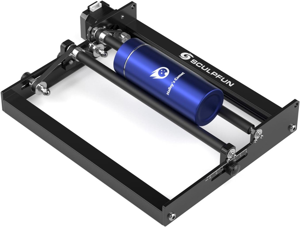 SCULPFUN Laser Rotary Roller, Laser Engraver Y-Axis Rotary Module for Engraving
