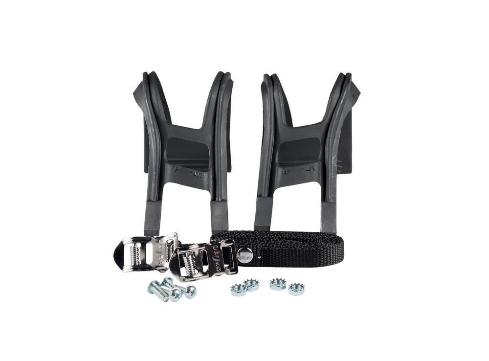 Wellgo MT-13 Medium Toe Clip & Strap Set One size Black