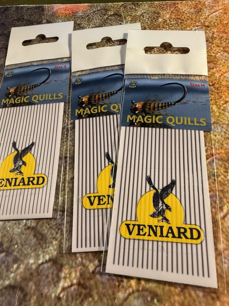 New Veniard Synthetic Magic Quills for Fly Tying in 3 Sizes