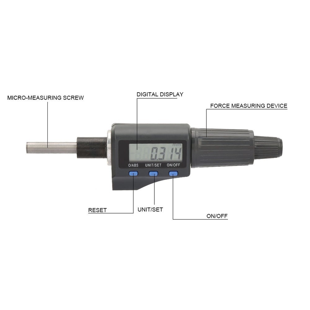 Digital Micrometer Head 25mm High Electronic Micrometer For Engineerin