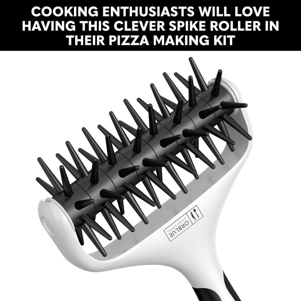 Pizza Dough Docker Pastry Roller with Spikes Professional Kitchen Tool Prevents