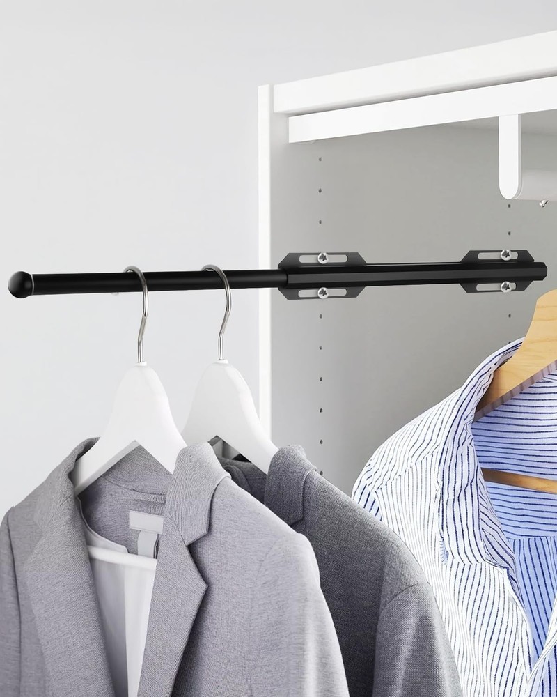 Rod Closet Pull Out 12" Adjustable extending closet rod Standard