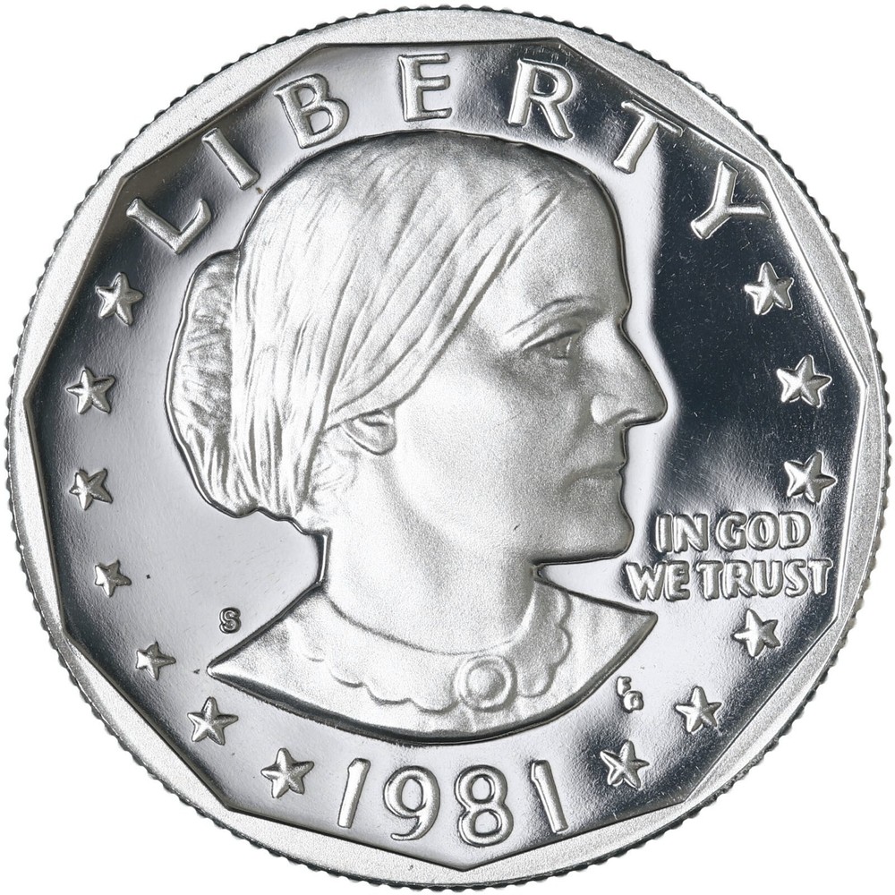 1981  S Susan B Anthony Gem Proof Dollar Run Type 1 CN-Clad