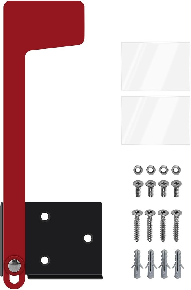 Merear Mailbox Flag Replacement Kit, Galvanized Steel for Mailbox, Red