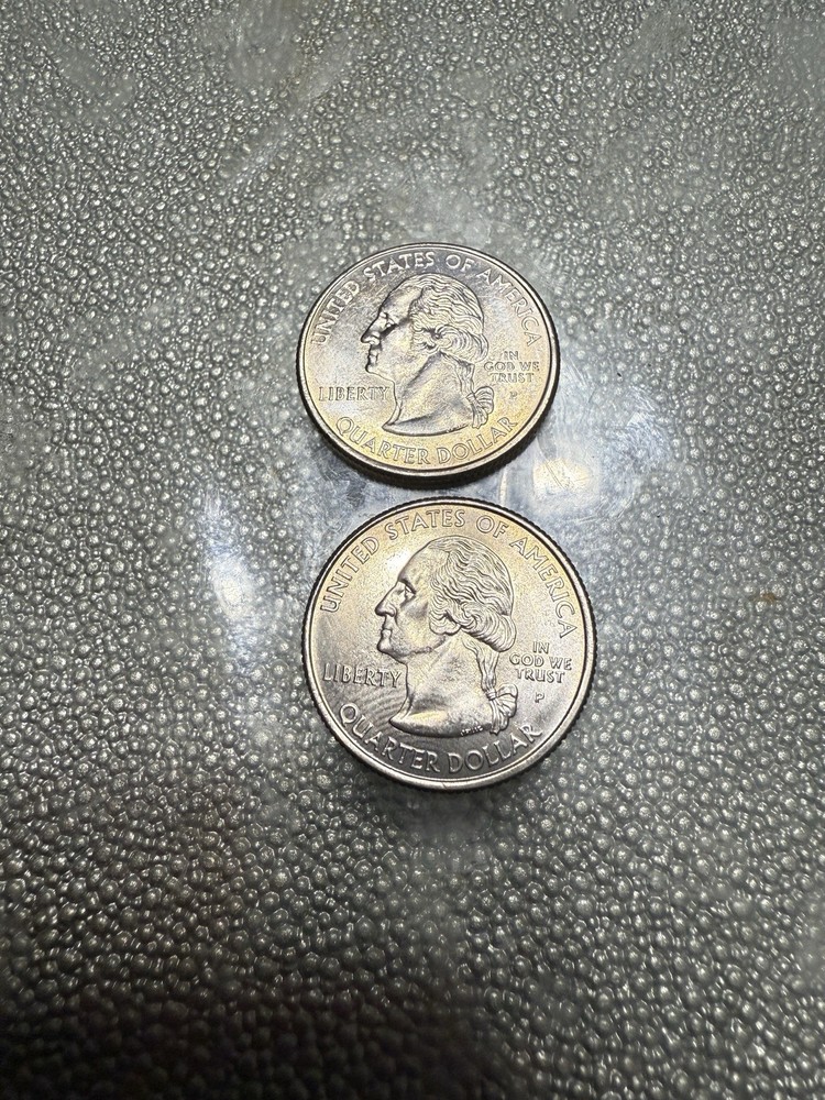 California Quarter P Error Coin Pair 2005