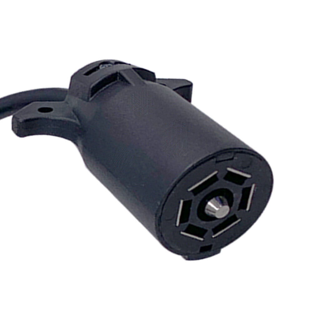 USA to EU Trailer Light Converter US 7-Way Blade Socket to EU 7-Pin Round Plug