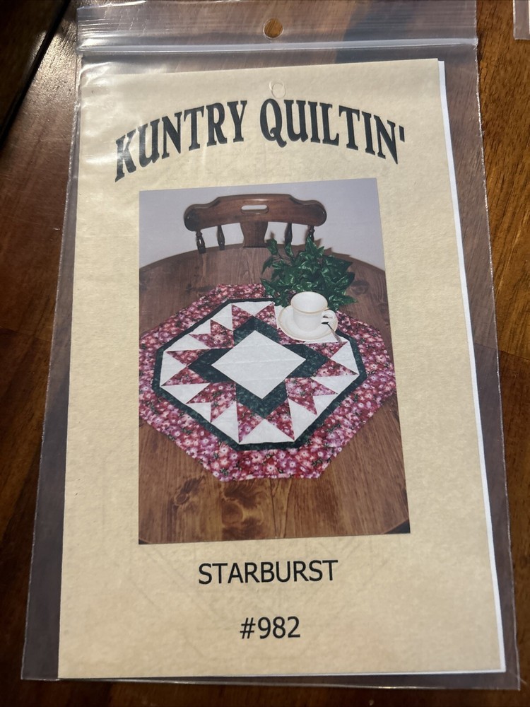 Starburst Tablemat Pattern #982 Kuntry Quiltin New