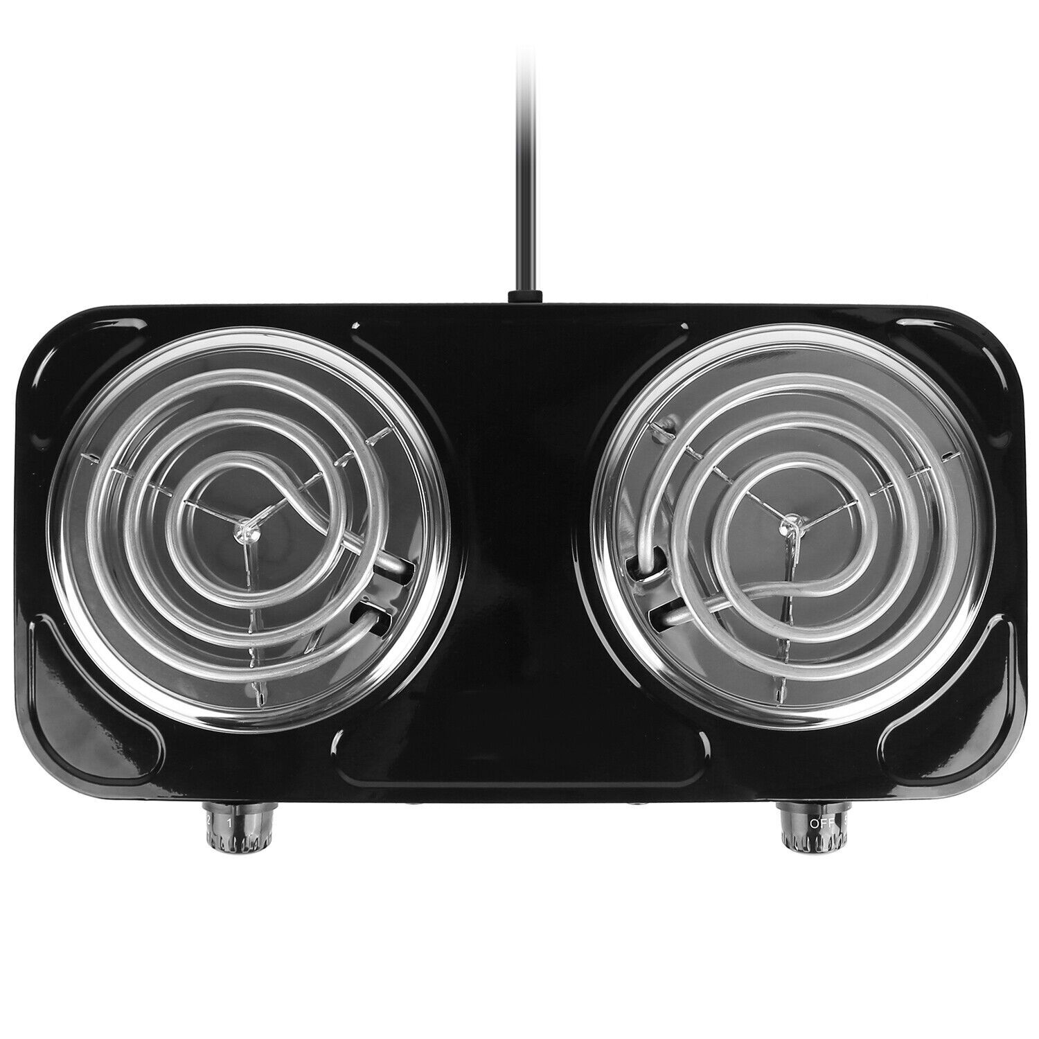 Dual Electric Stove Burner Travel Compact Small Hot Plate For Cooking - 2000 W