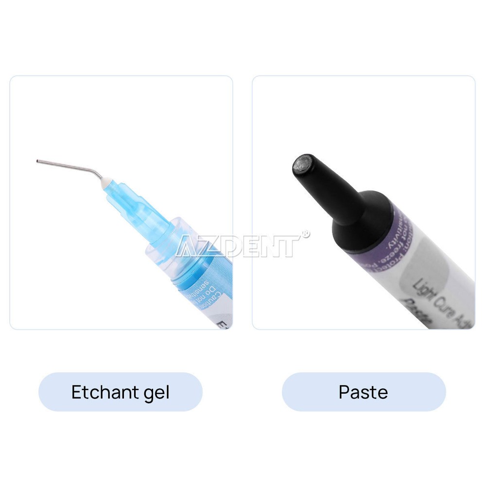 Dental Ortho Bracket Cure Light Composite Etching Adhesive Etching Gel Kit