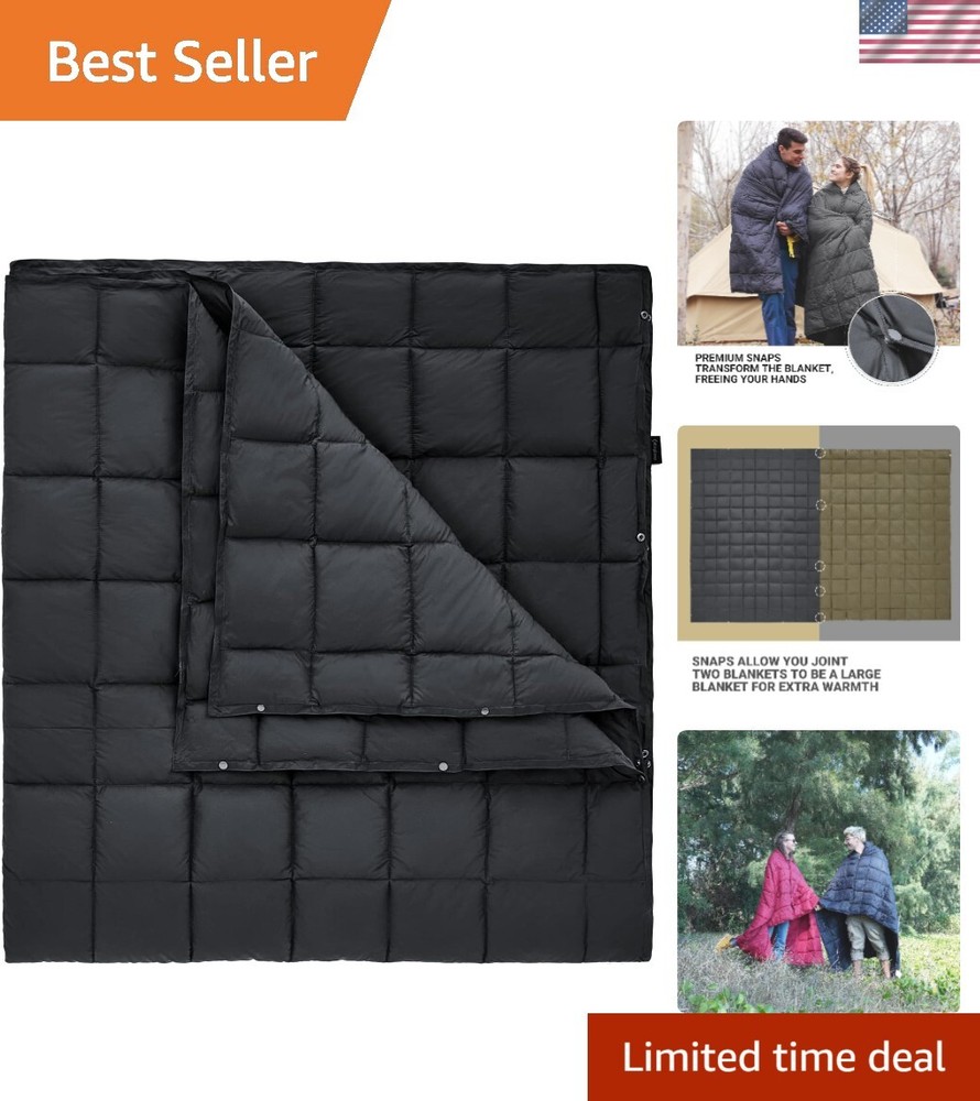 Warm Down Alternative Blanket for Camping & Travel - Compact & Durable