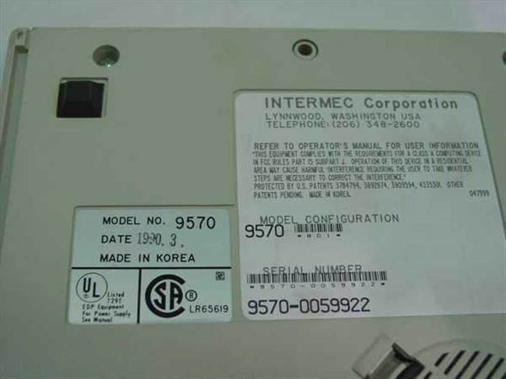 Intermec 9570 Wedge Reader - No AC Adapter