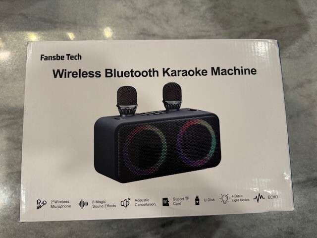 Fansbe Tech Wireless Bluetooth Karaoke Machine NEW (OPEN BOX)