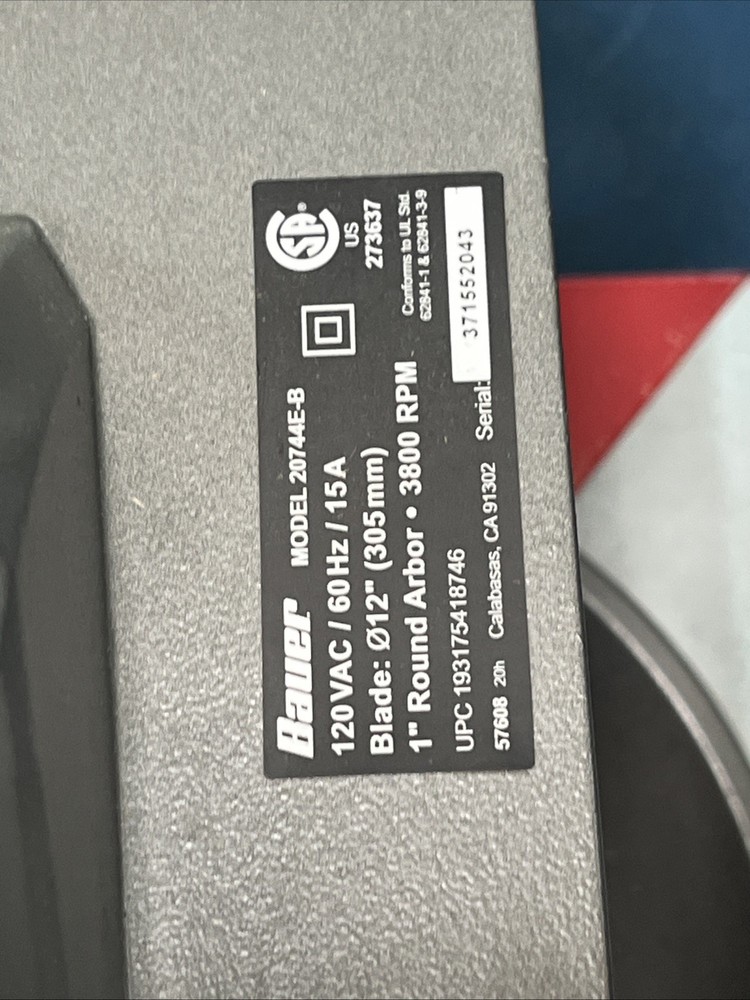 Bauer Miter Saw 20744E
