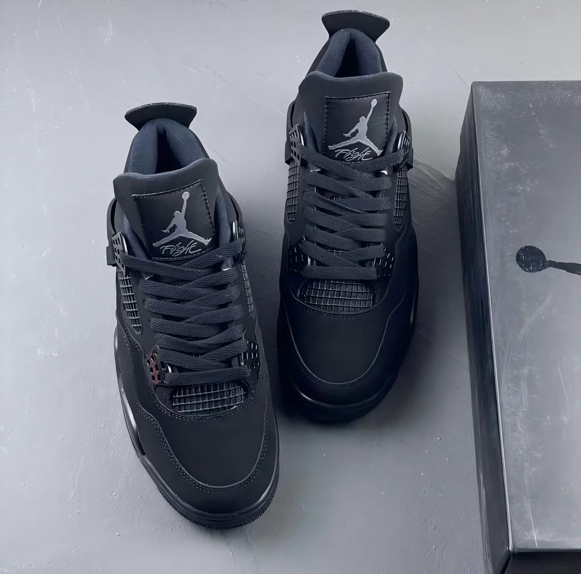 Jordan 4 ''Black Cat'' retro Basketball Men's Size Shoes- Black Mid Top Shoes