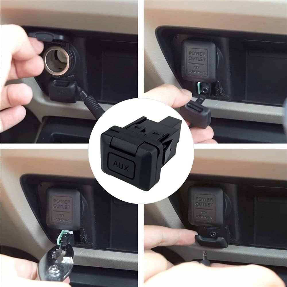 RLP Aux Port Replacement Auxiliary Input Jack Adapter Black