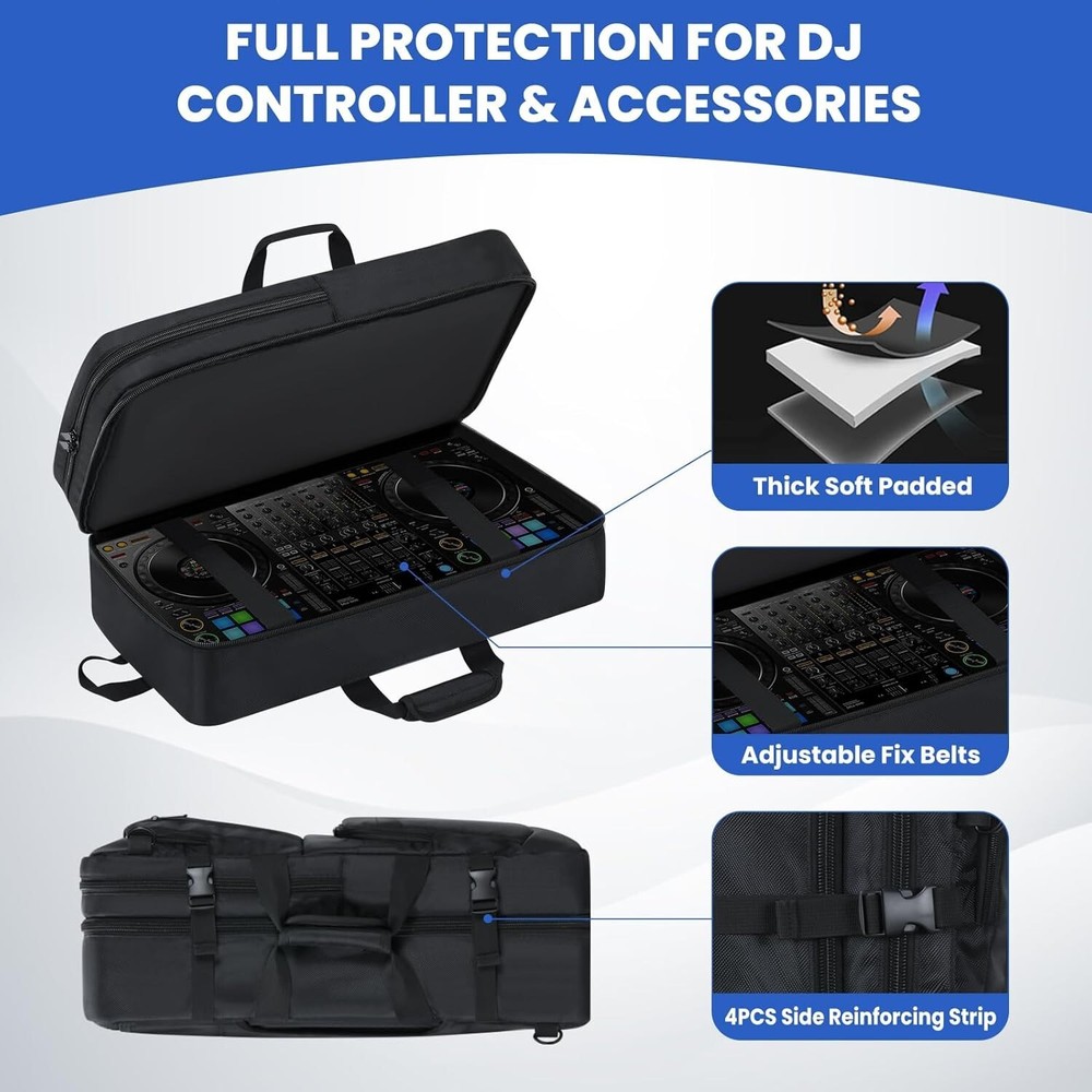 DJ Controller Case Compatible with DDJ 400 / DDJ-FLX4 / DDJ-REV1 (Case ONLY)