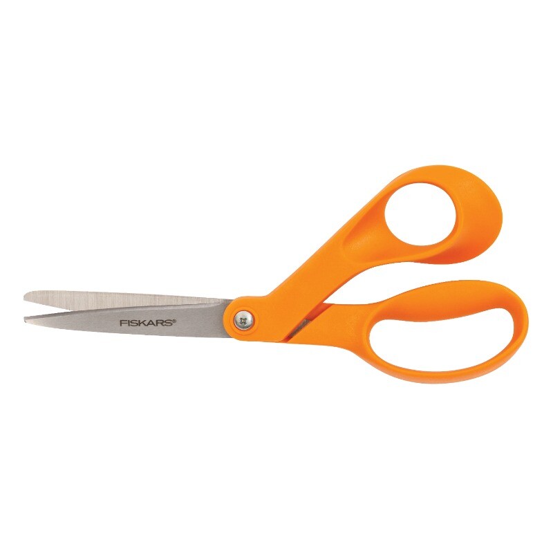 Fiskars 7" Petite Original, Orange-Handled Scissors
