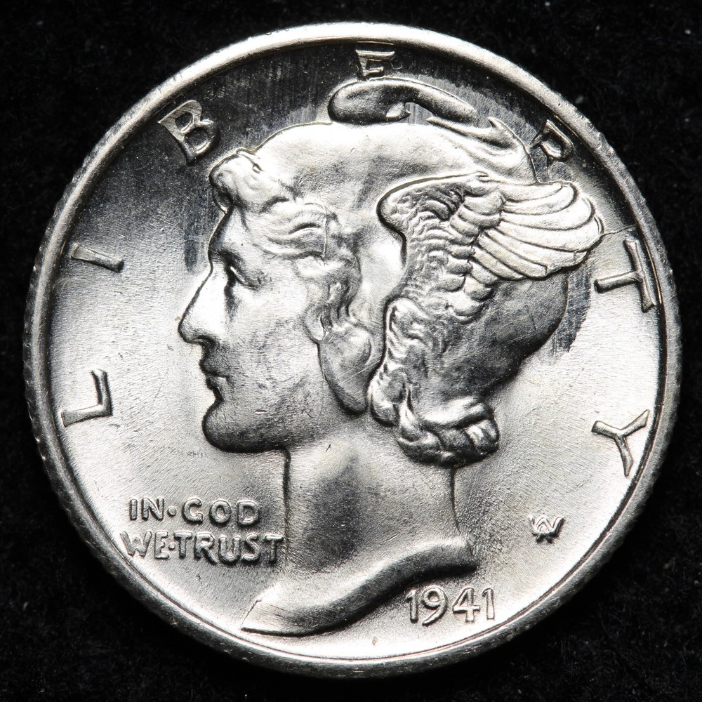 1941-S Mercury Silver Dime BU *UNCIRCULATED* MS E241 YSCC