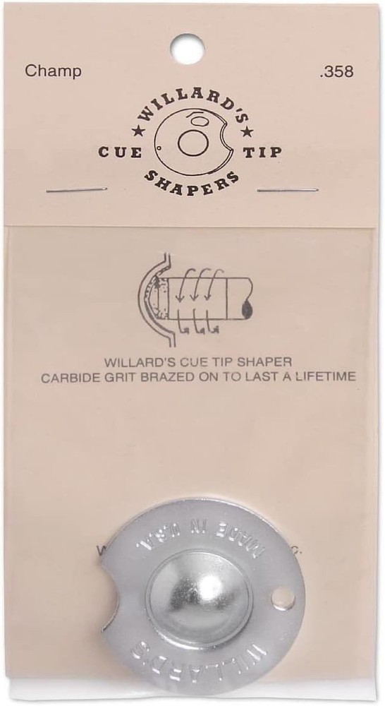 Durable Willard Cue Tip Shaper for Perfect Dime Radius - Lightweight & Portable