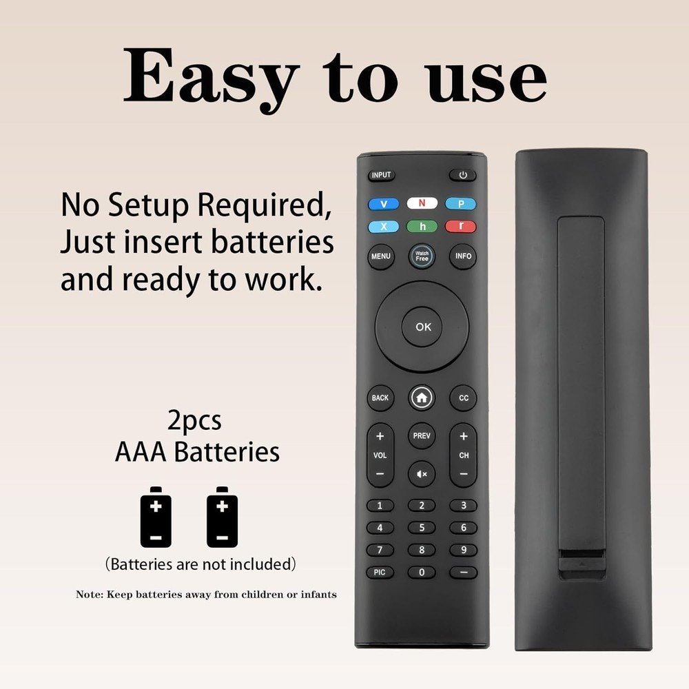 Replacement Remote Control for Vizio Smart TV (XRT140), Compatible with...