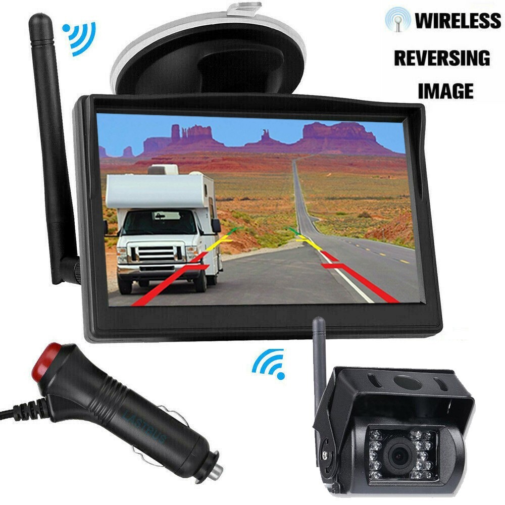 Digital Wireless Rear view Backup Camera 5" Car Monitor for Truck Camper Trailer