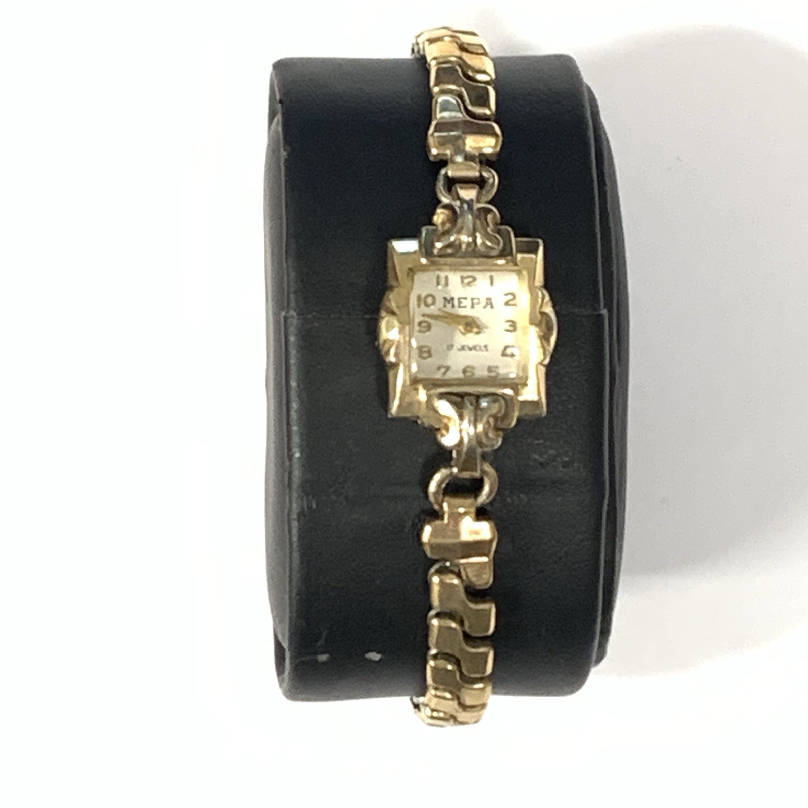 Vintage MEPA 17 Jewels Gold Bronze Toned Wrist Watch Ladies Womens Vtg