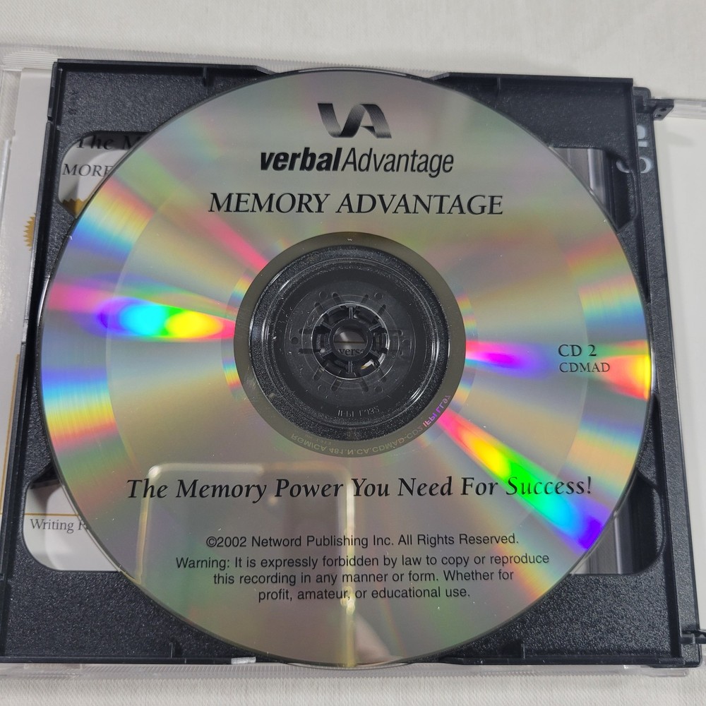 Memory Advantage by Verbal Advantage CD 2 Disc Set 2002 Netword Publishing USED