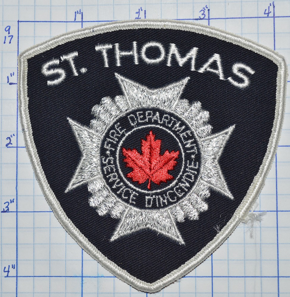 CANADA, ST. THOMAS FIRE DEPT SERVICE D'INCENDIE ONTARIO PATCH