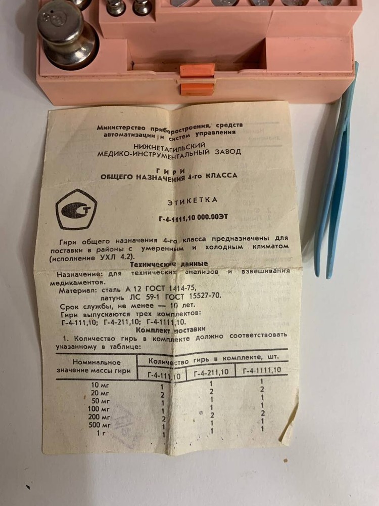 USSR vintage weights for scale soviet