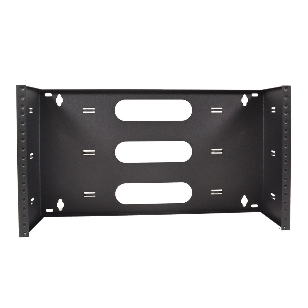 19" Six Space 6U Steel Wall Mount Hinged Swing Out Patch Panel Bracket 6" Deep