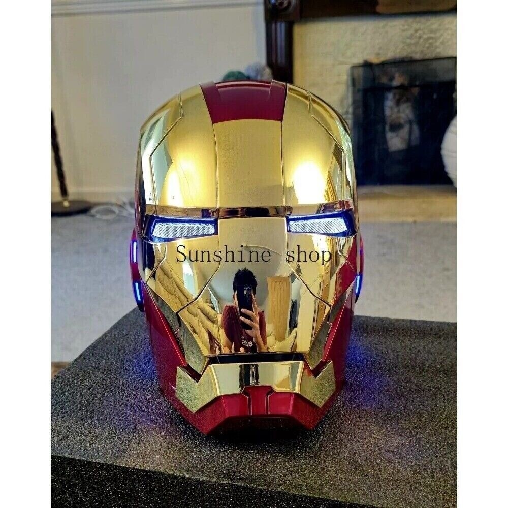 Autoking Iron Man MK5 Gold Electronic Helmet Mask with Voice Activation
