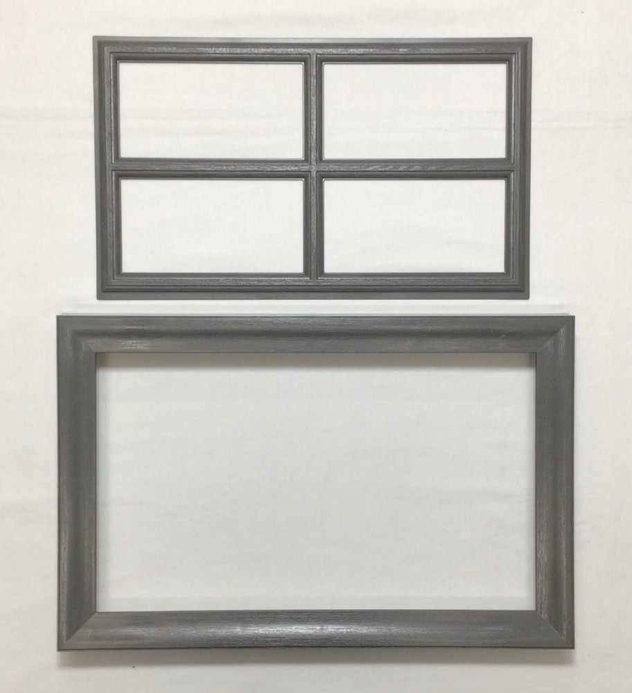 Charcoal Gray Amarr Garage Door Window Kit Short Panel Frame Insert Glass Option