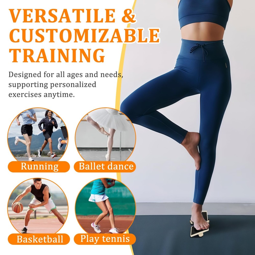 Adjustable Balance Board for Ankle & Foot Strength Single-Leg Stability Trainer