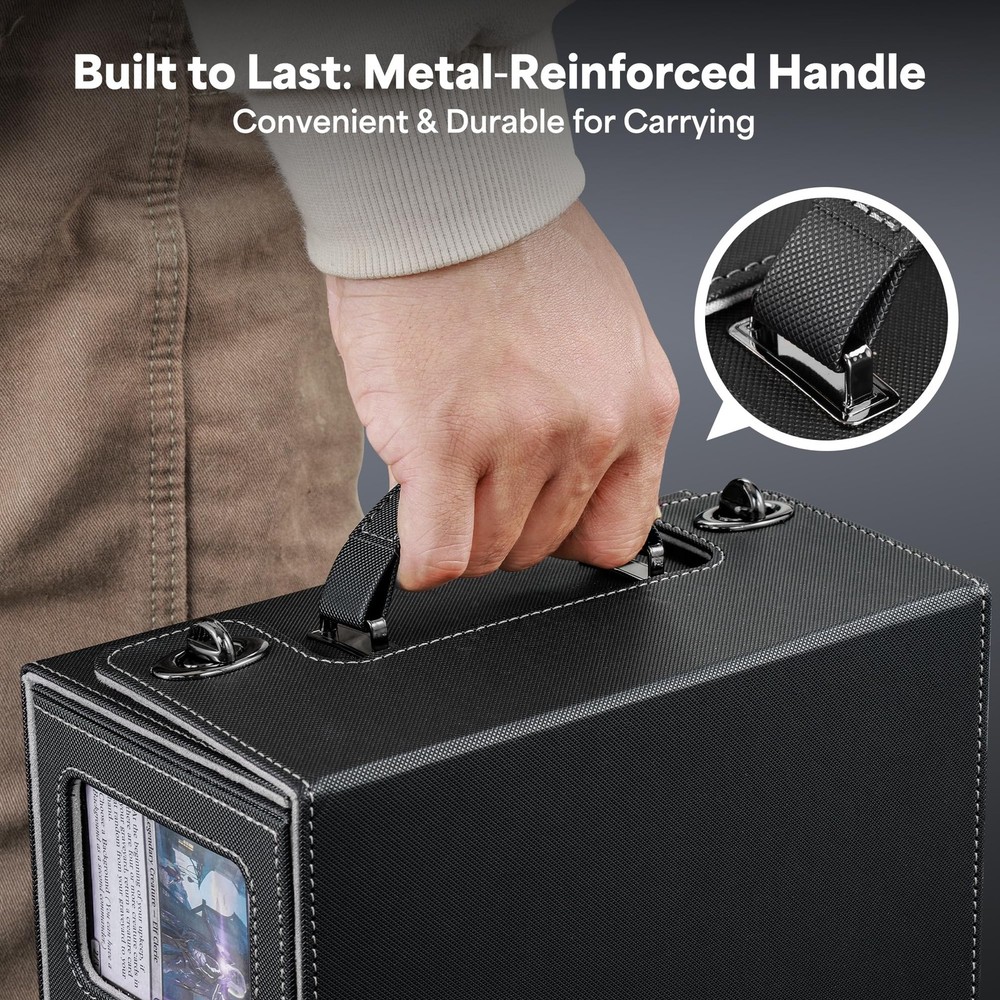 Commander Deck Box for MTG with Handle, Multi Deck Case with Large Dice Tray ...