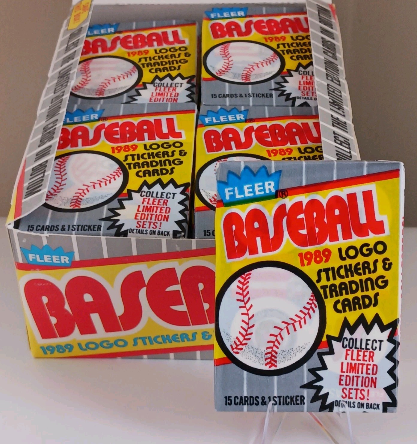 1989 Fleer Baseball Wax Pack Factory Sealed From Fresh Box Ripken FF Griffey Jr