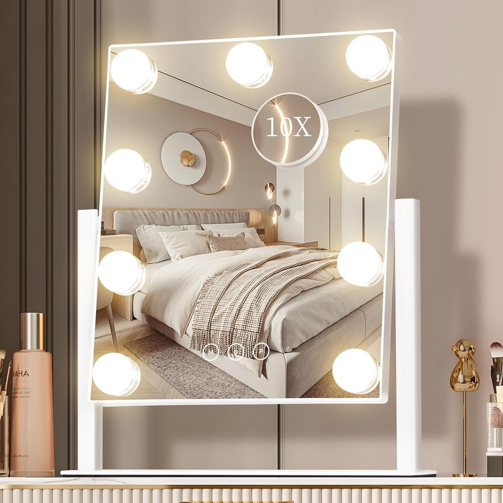 Vanity Mirror with Lights, Makeup Mirror with Lights, 3 Color Lighting