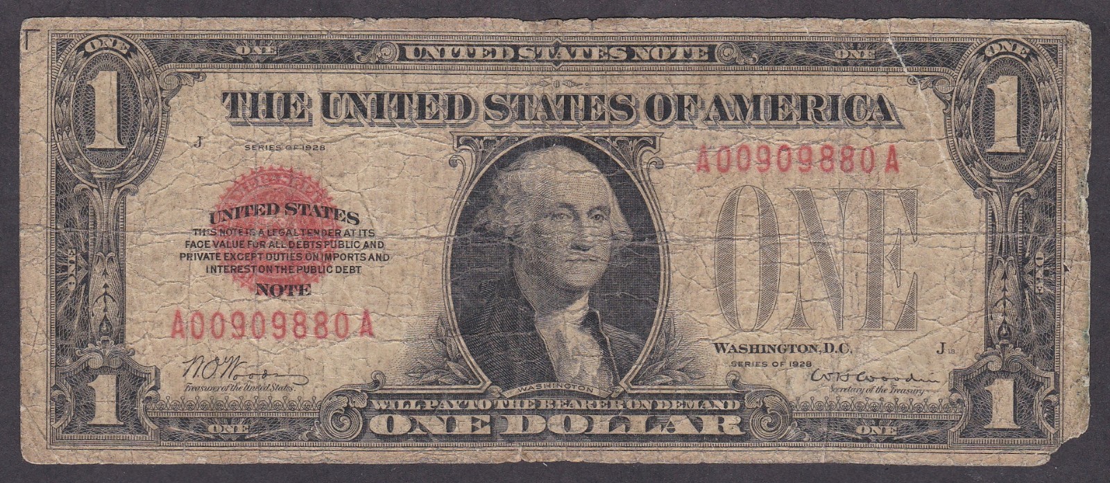 [VG] 1928 USN 1 Dollar FR-1500 A00909880A [011-1]