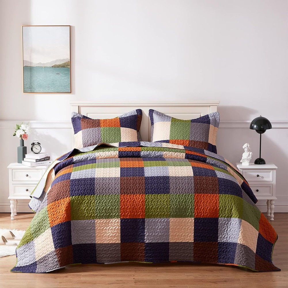 Quilts Queen Size Soft Durable Quilted Bedspread Lightweight Comforter