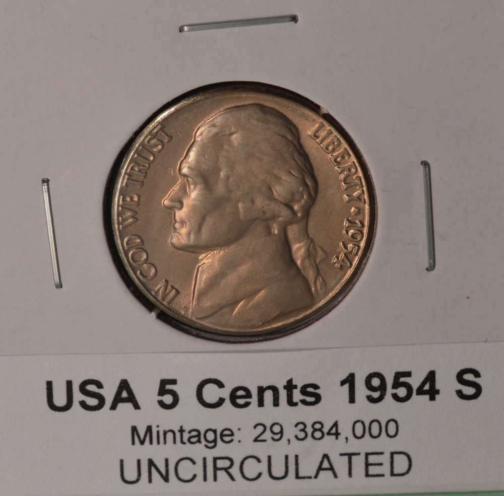 1954-S USA Jefferson Nickel - UNCIRCULATED