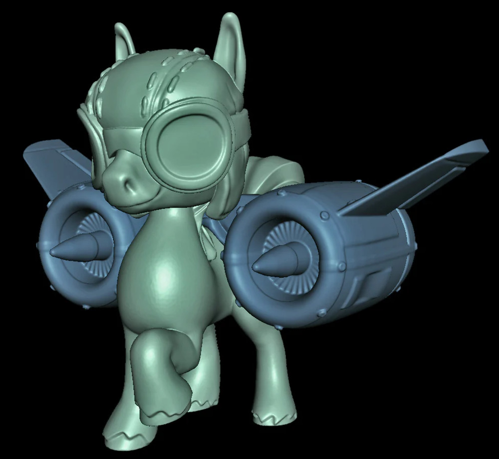 Chibi Aviator Pony