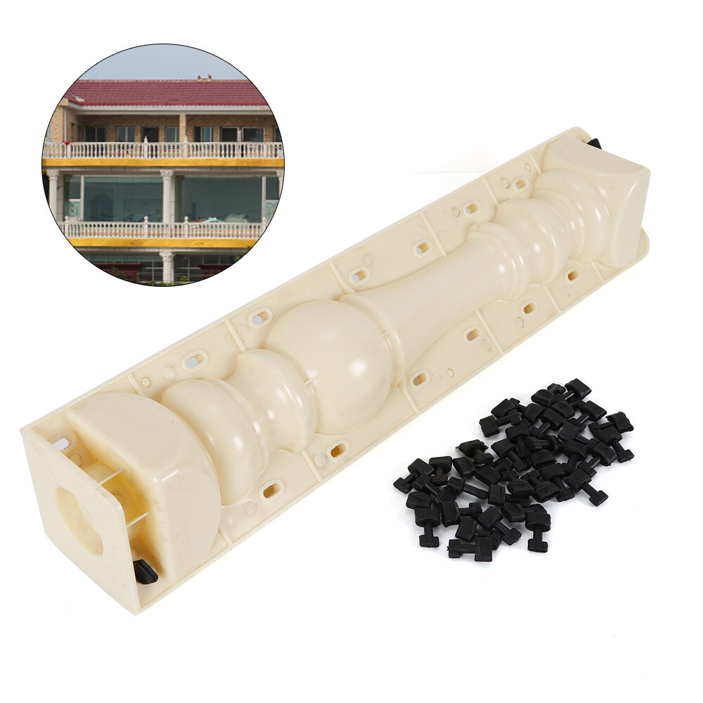 Roman Column Mold for Garden Pathways - 2-Piece Cement Railing Set