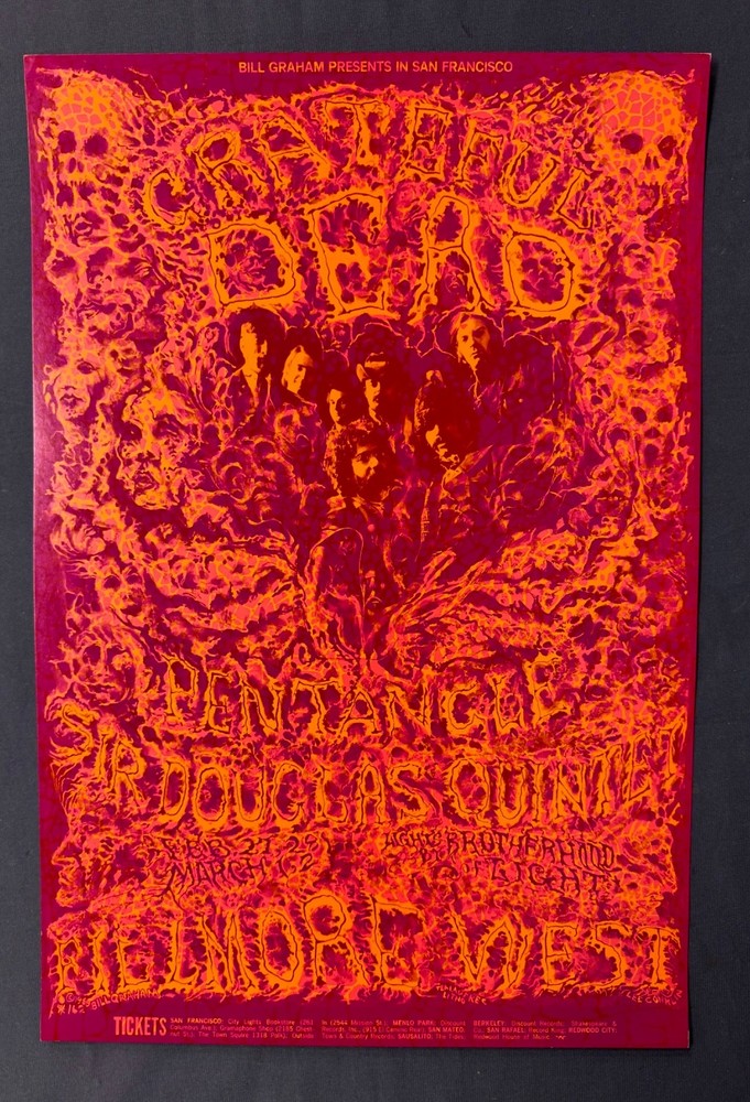 FILLMORE BG 162 Poster - Grateful Dead
